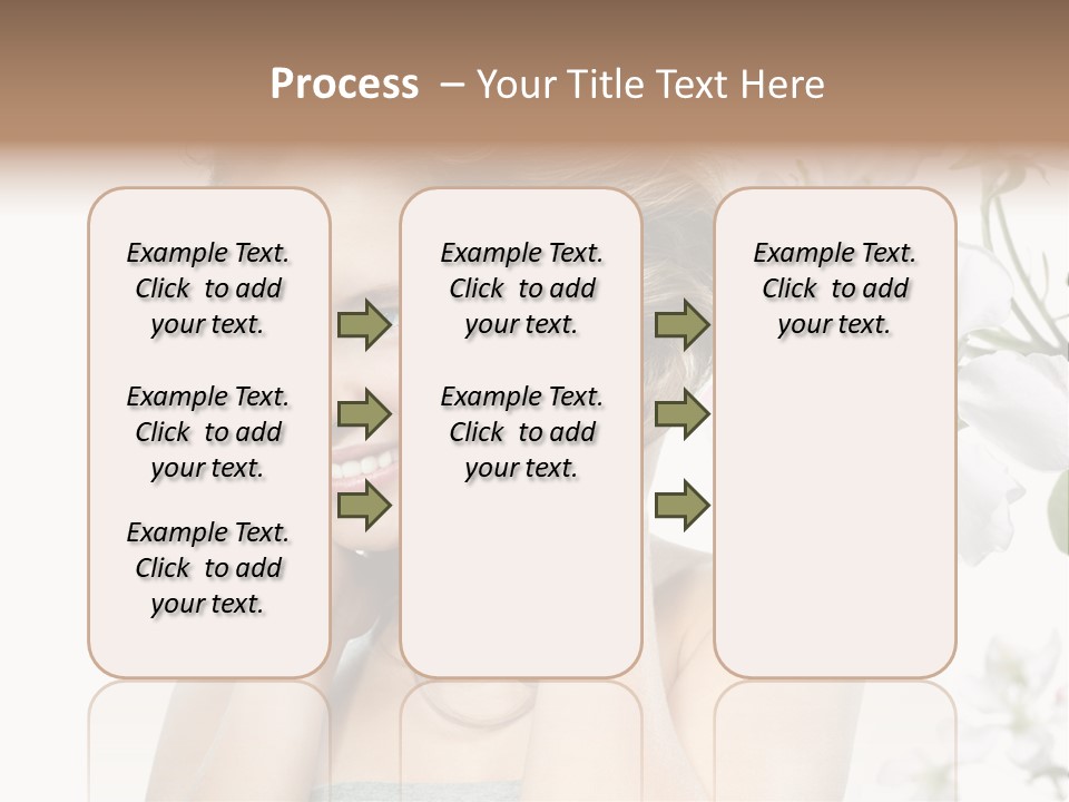 Isolated On White Portrait Pretty PowerPoint Template