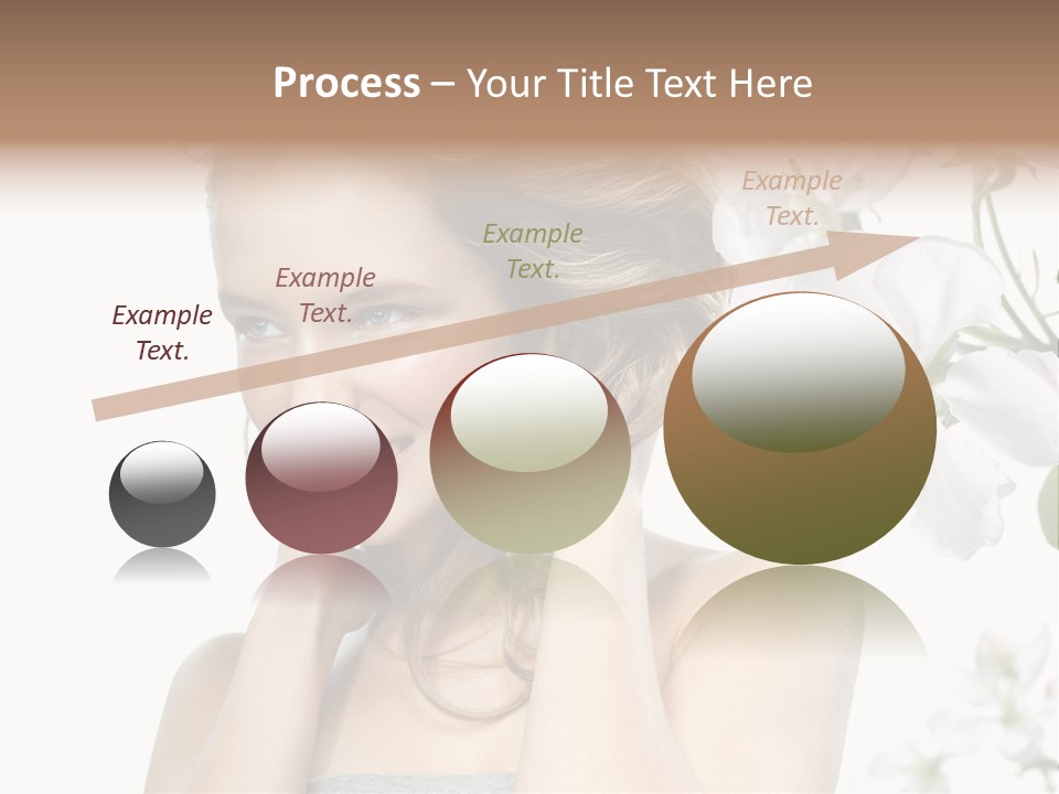 Isolated On White Portrait Pretty PowerPoint Template