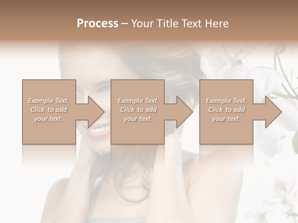 Isolated On White Portrait Pretty PowerPoint Template