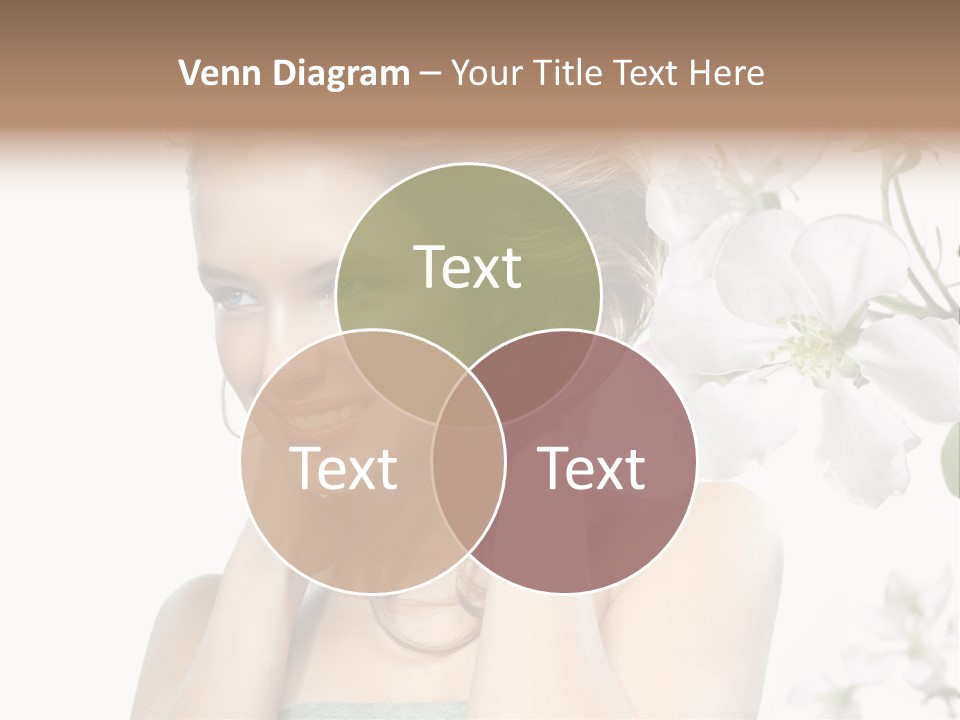 Isolated On White Portrait Pretty PowerPoint Template