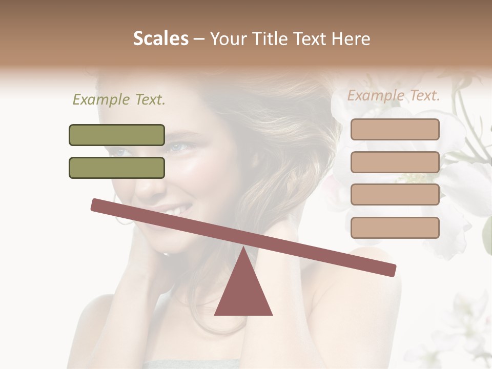 Isolated On White Portrait Pretty PowerPoint Template