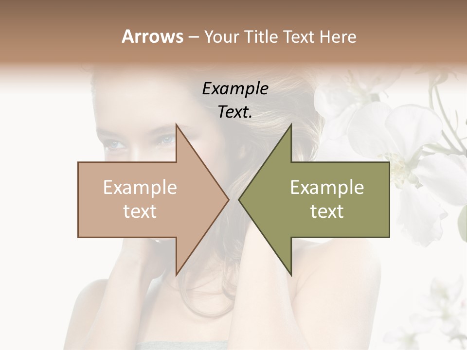 Isolated On White Portrait Pretty PowerPoint Template