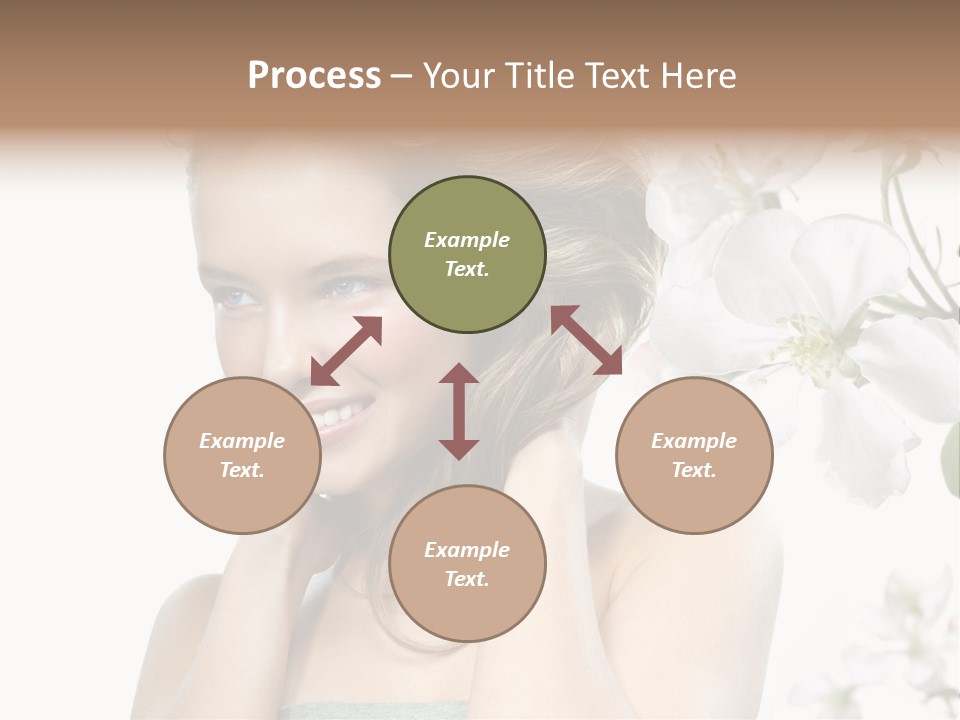 Isolated On White Portrait Pretty PowerPoint Template