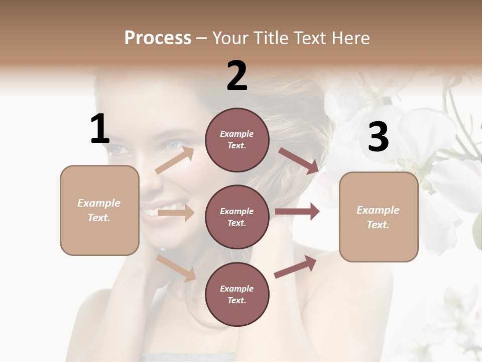 Isolated On White Portrait Pretty PowerPoint Template