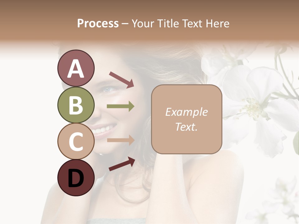 Isolated On White Portrait Pretty PowerPoint Template