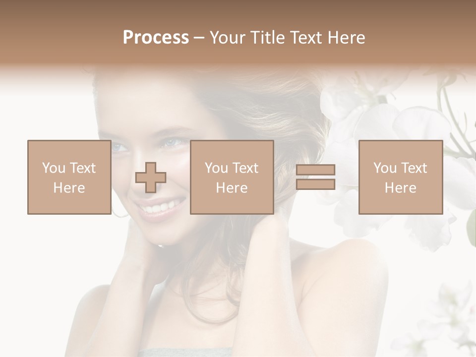 Isolated On White Portrait Pretty PowerPoint Template