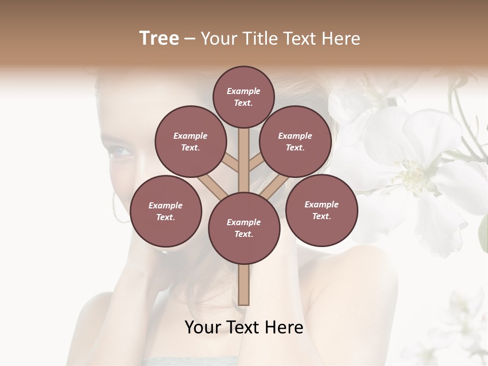 Isolated On White Portrait Pretty PowerPoint Template