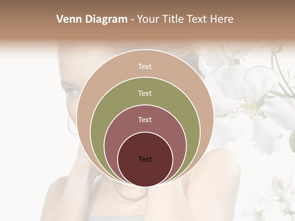 Isolated On White Portrait Pretty PowerPoint Template