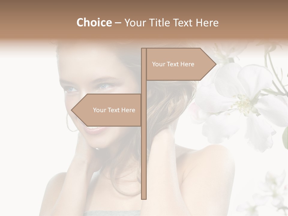 Isolated On White Portrait Pretty PowerPoint Template