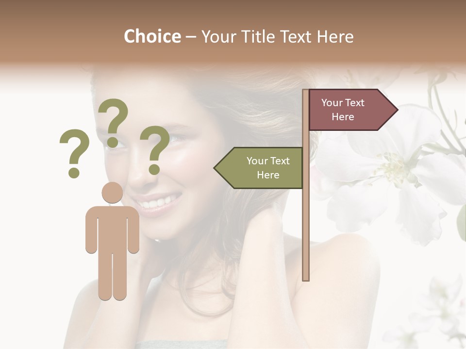 Isolated On White Portrait Pretty PowerPoint Template