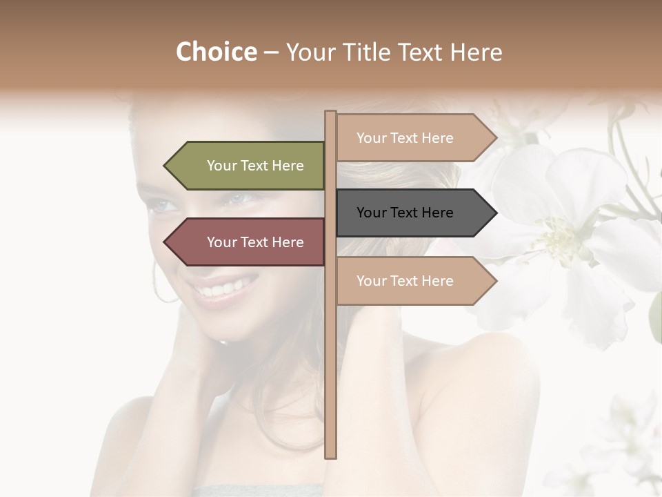 Isolated On White Portrait Pretty PowerPoint Template