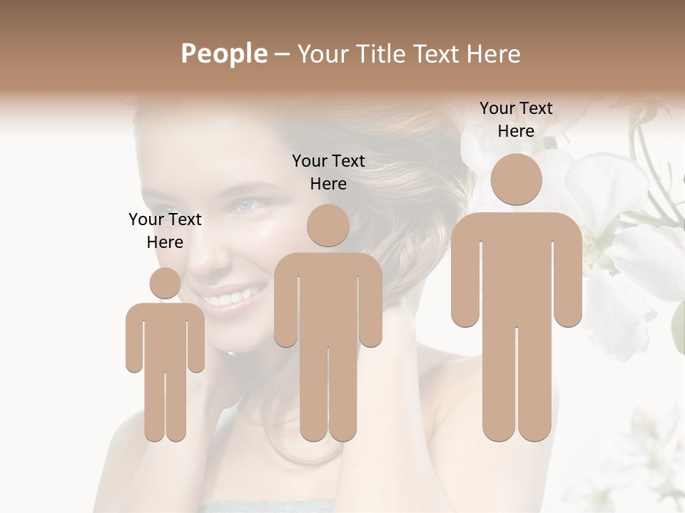 Isolated On White Portrait Pretty PowerPoint Template