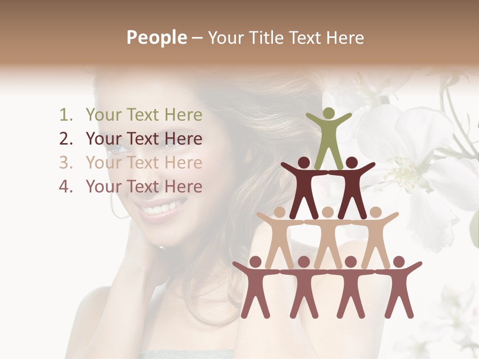 Isolated On White Portrait Pretty PowerPoint Template