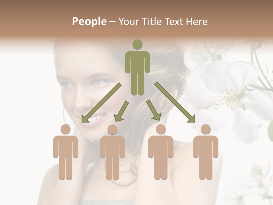 Isolated On White Portrait Pretty PowerPoint Template