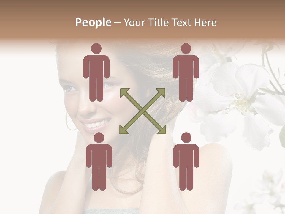 Isolated On White Portrait Pretty PowerPoint Template