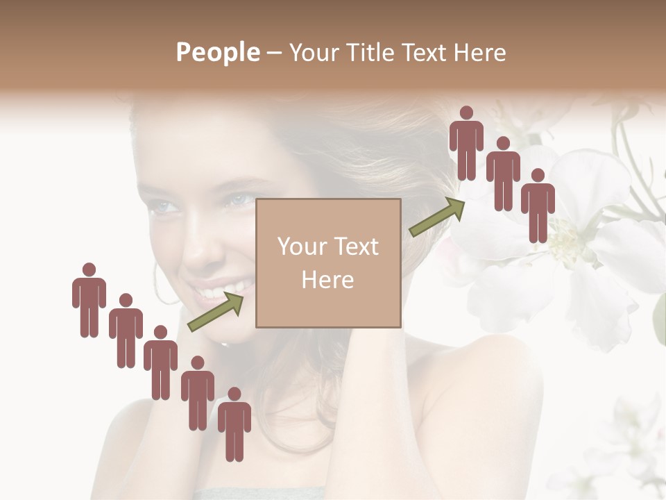 Isolated On White Portrait Pretty PowerPoint Template