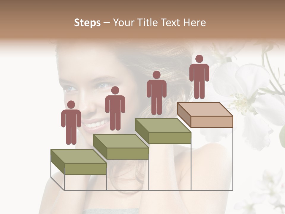 Isolated On White Portrait Pretty PowerPoint Template