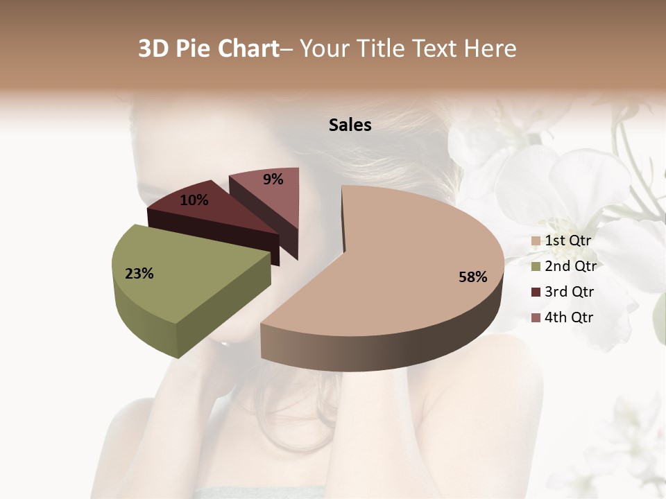 Isolated On White Portrait Pretty PowerPoint Template