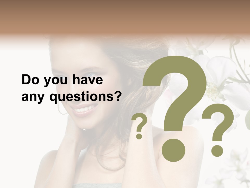 Isolated On White Portrait Pretty PowerPoint Template