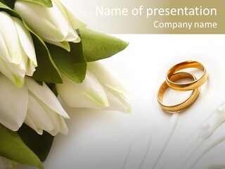 Bouquet White Jewelry PowerPoint Template