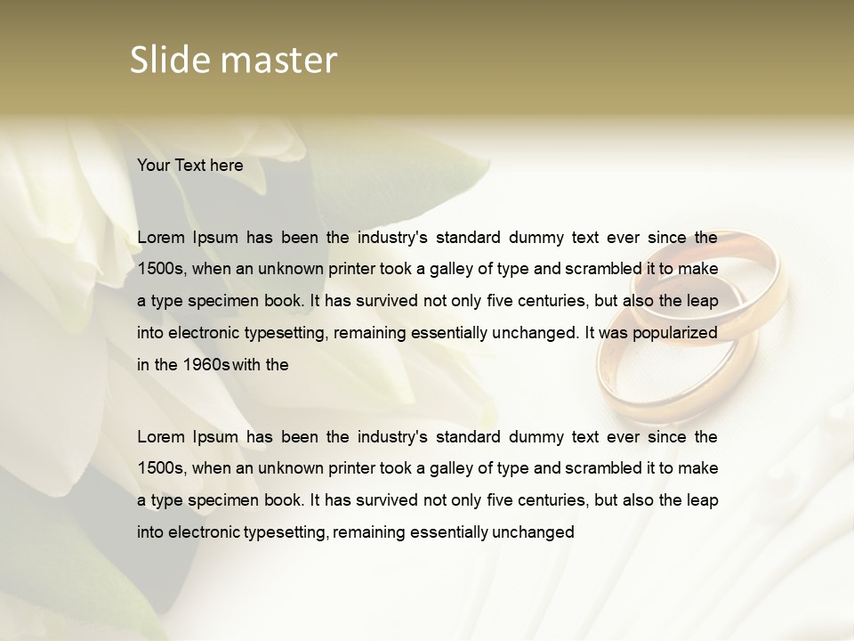 Bouquet White Jewelry PowerPoint Template