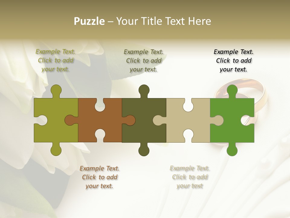 Bouquet White Jewelry PowerPoint Template