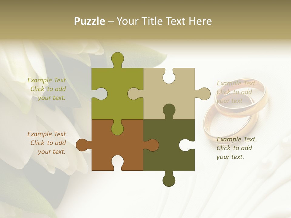 Bouquet White Jewelry PowerPoint Template