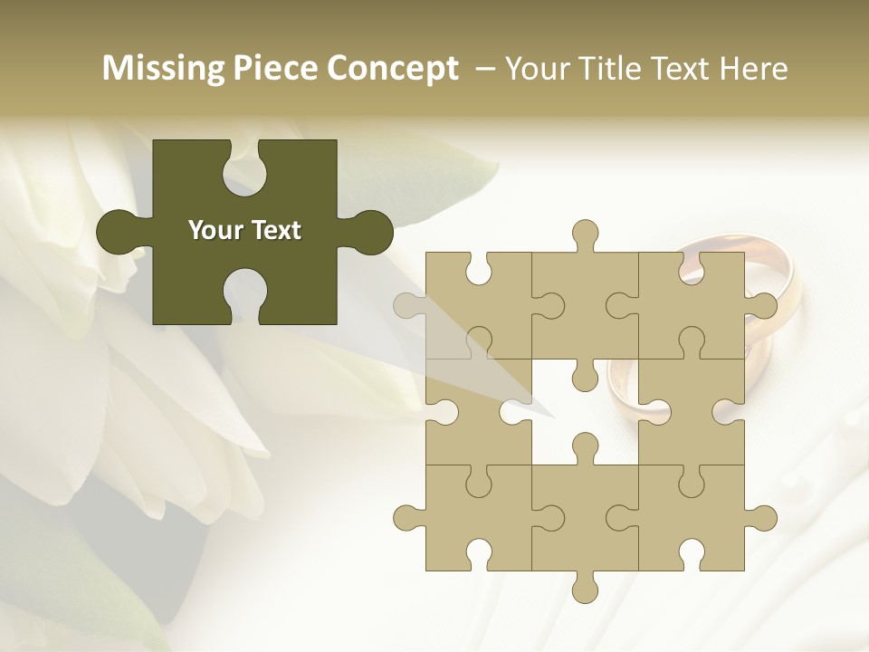 Bouquet White Jewelry PowerPoint Template