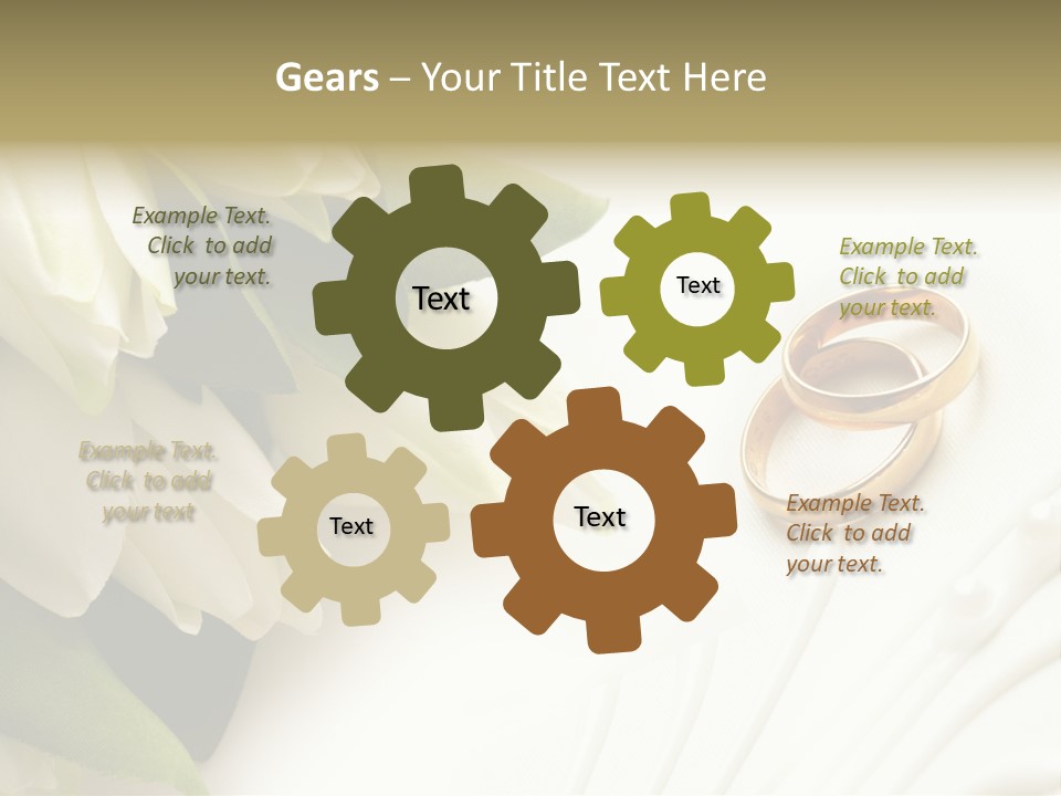 Bouquet White Jewelry PowerPoint Template