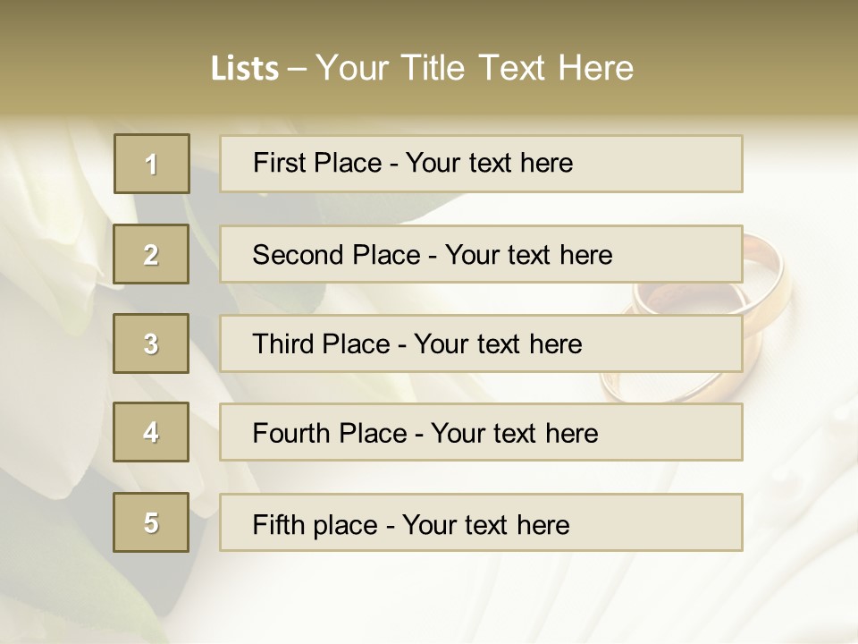 Bouquet White Jewelry PowerPoint Template