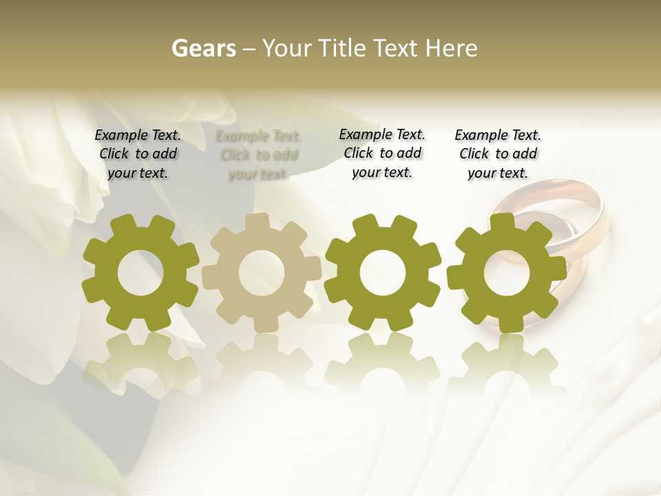 Bouquet White Jewelry PowerPoint Template