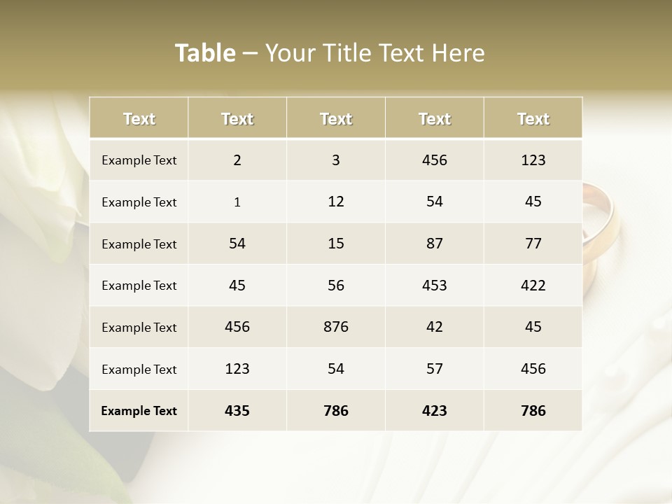 Bouquet White Jewelry PowerPoint Template