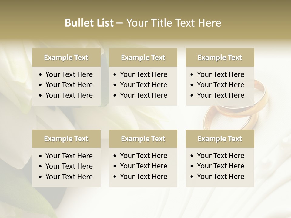 Bouquet White Jewelry PowerPoint Template