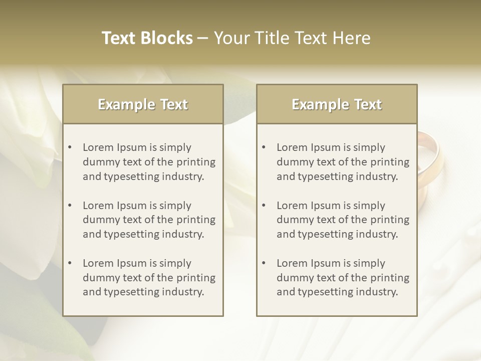 Bouquet White Jewelry PowerPoint Template