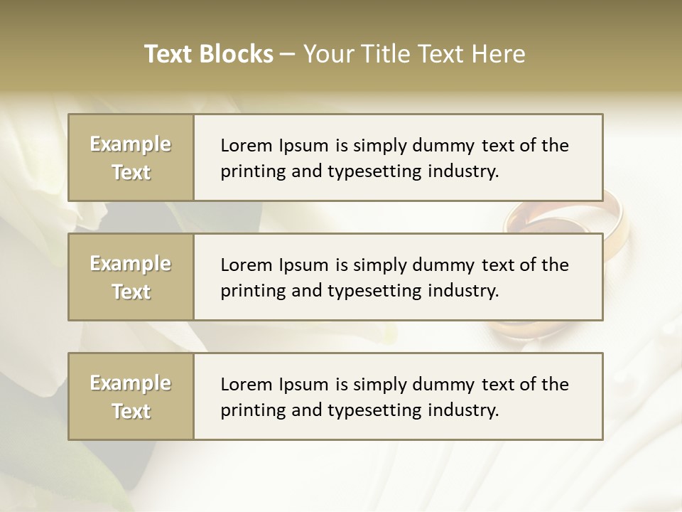 Bouquet White Jewelry PowerPoint Template