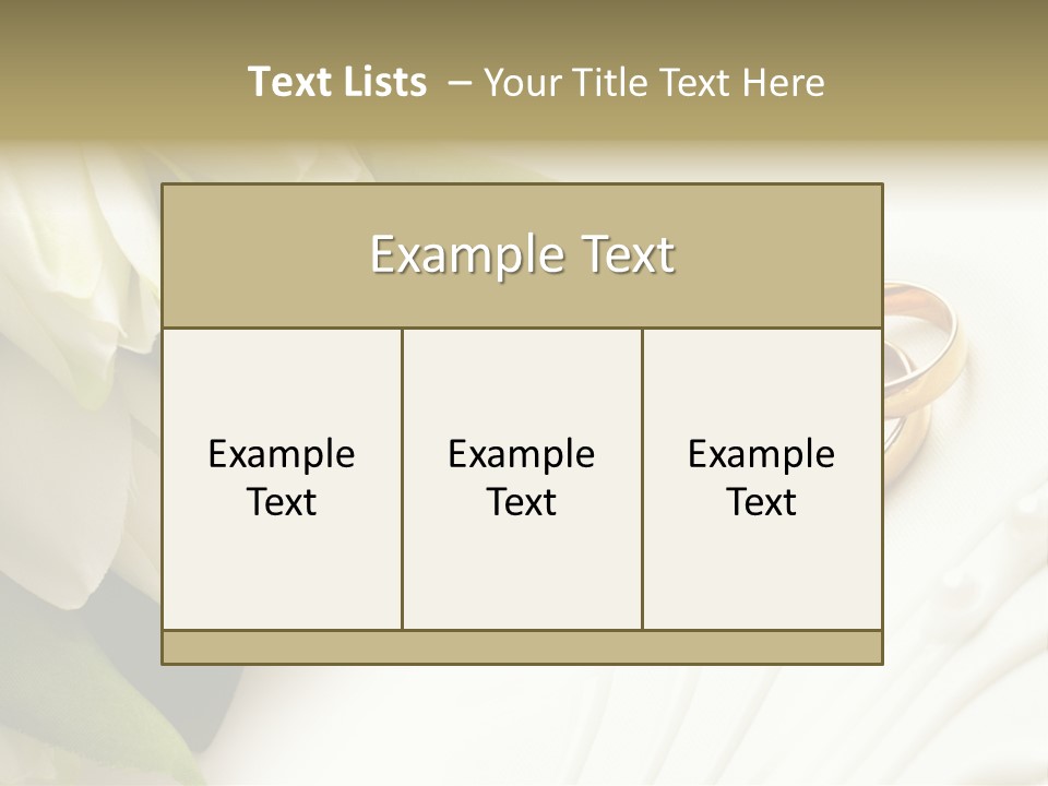 Bouquet White Jewelry PowerPoint Template