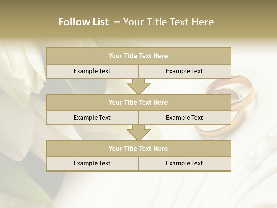 Bouquet White Jewelry PowerPoint Template