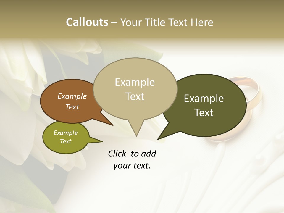 Bouquet White Jewelry PowerPoint Template