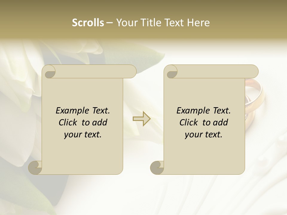 Bouquet White Jewelry PowerPoint Template