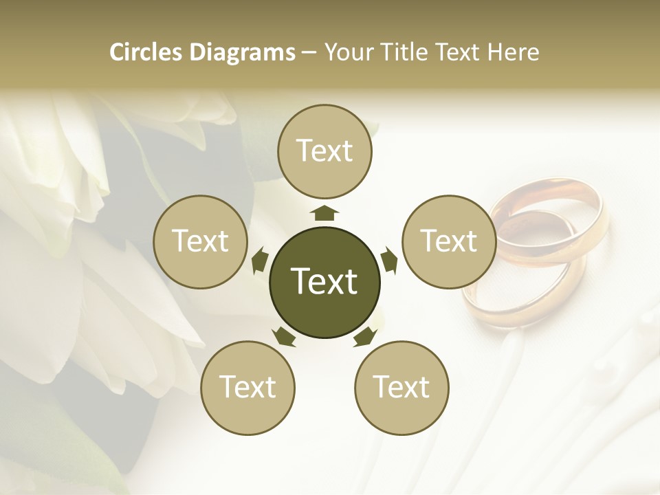 Bouquet White Jewelry PowerPoint Template