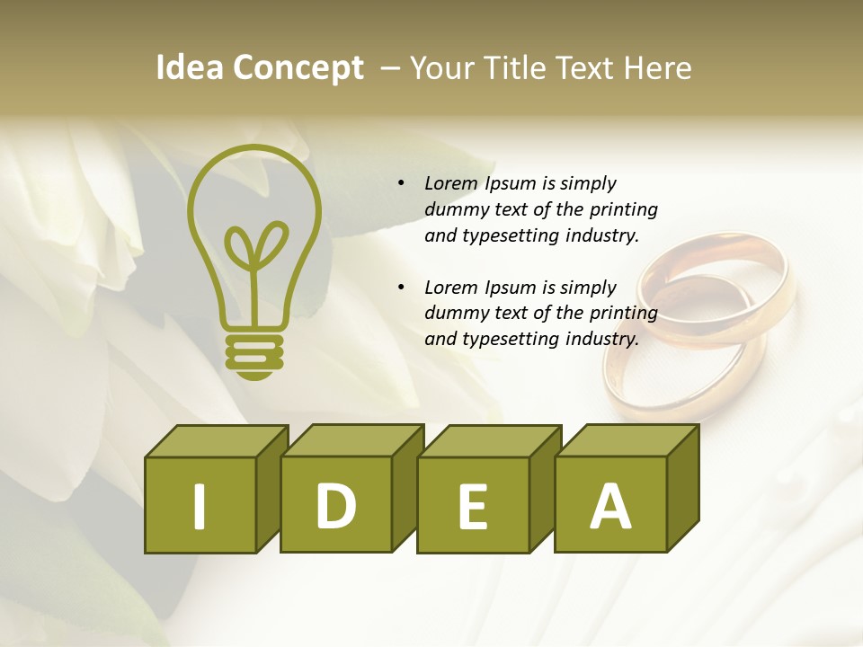 Bouquet White Jewelry PowerPoint Template