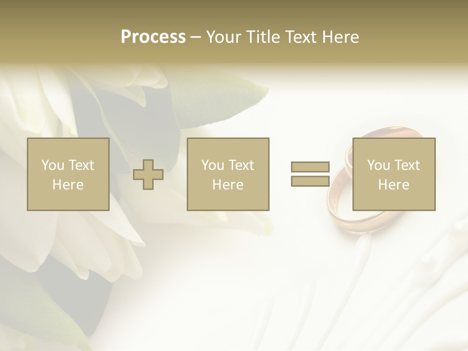 Bouquet White Jewelry PowerPoint Template