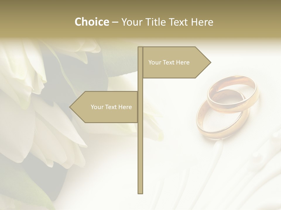Bouquet White Jewelry PowerPoint Template
