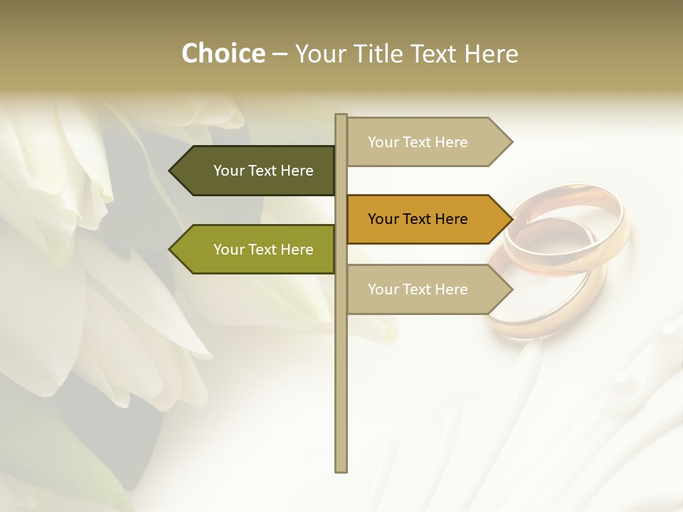 Bouquet White Jewelry PowerPoint Template