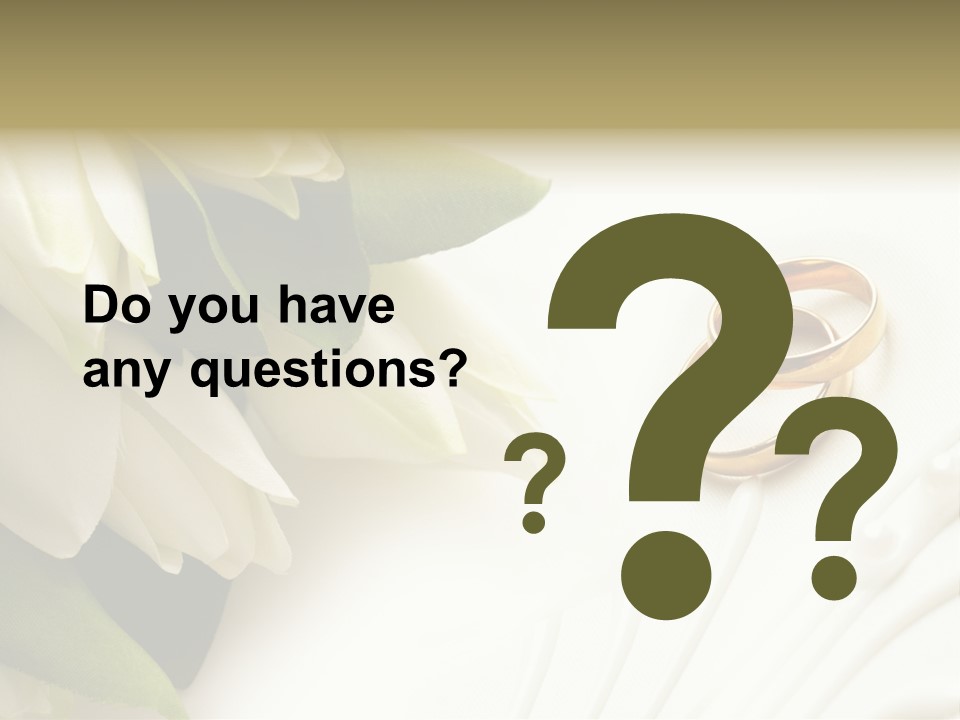 Bouquet White Jewelry PowerPoint Template