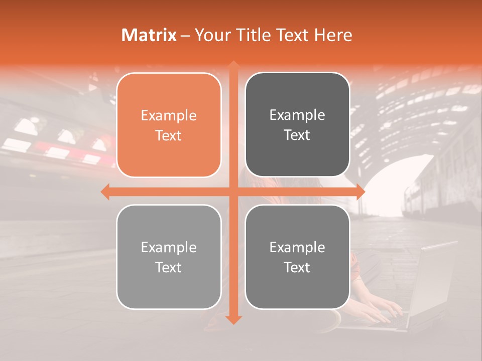 Caucasian Railway Listen PowerPoint Template