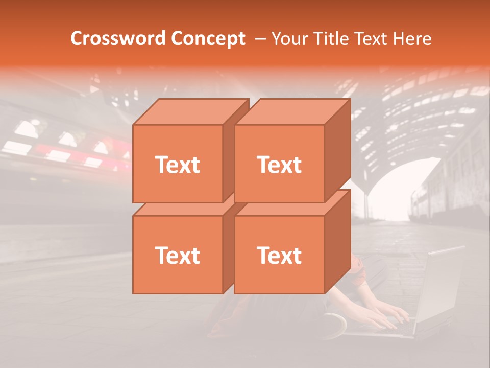 Caucasian Railway Listen PowerPoint Template