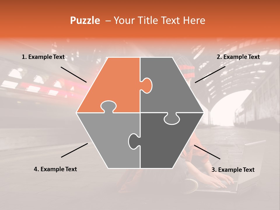 Caucasian Railway Listen PowerPoint Template