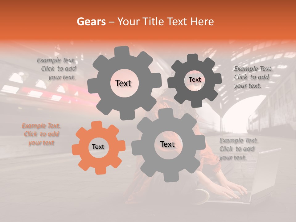 Caucasian Railway Listen PowerPoint Template