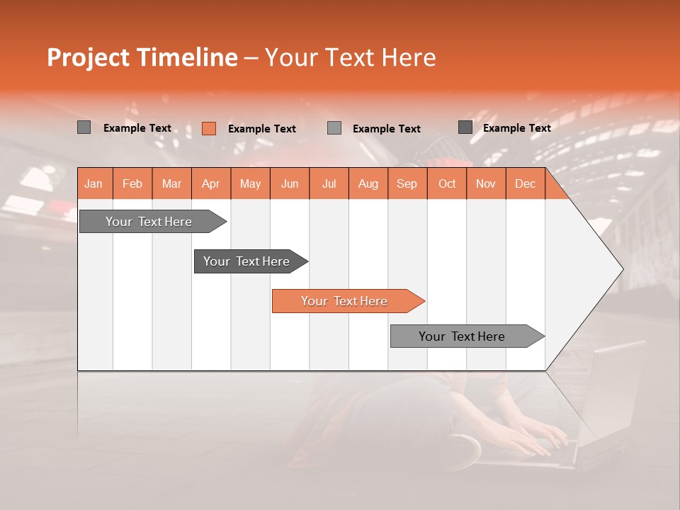 Caucasian Railway Listen PowerPoint Template